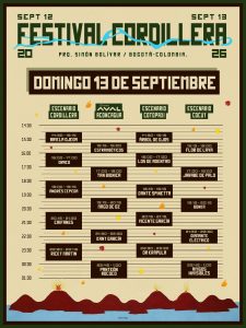 Horario Festival Cordillera domingo 2026